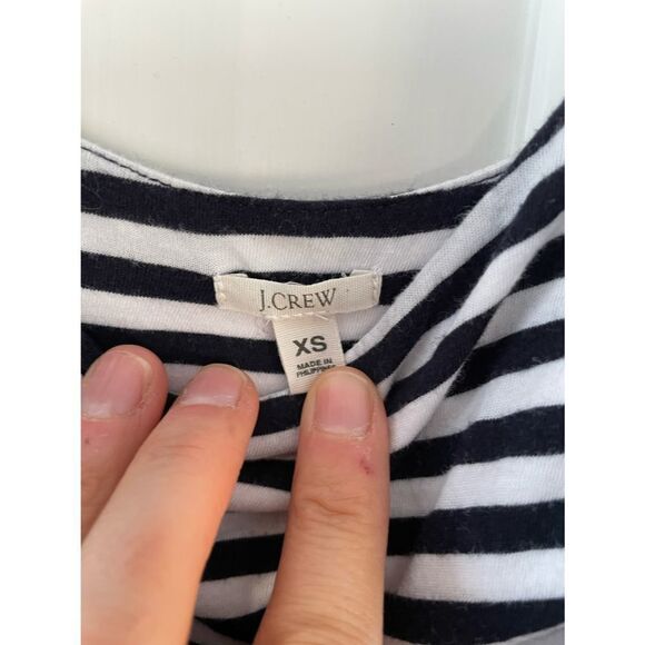 J Crew navy and white striped dress XS - Picture 2 of 3